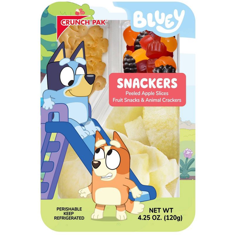 slide 1 of 4, Crunch Pak Bluey Snacker with Peeled Apples, Fruit Snacks and Crackers - 4.25oz, 4.25 oz