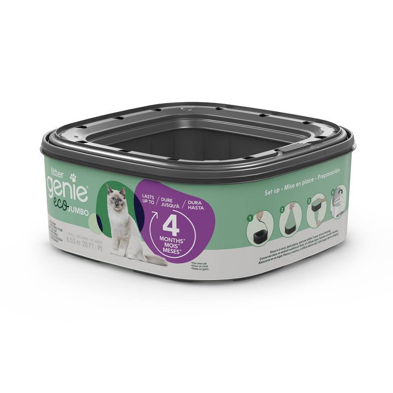 slide 2 of 15, Litter Genie Eco Jumbo Refill Compostable Cats Litter Waste Disposal Bags, 1 ct