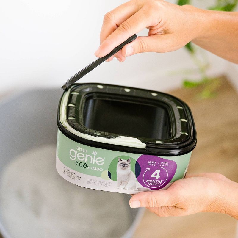 slide 8 of 15, Litter Genie Eco Jumbo Refill Compostable Cats Litter Waste Disposal Bags, 1 ct