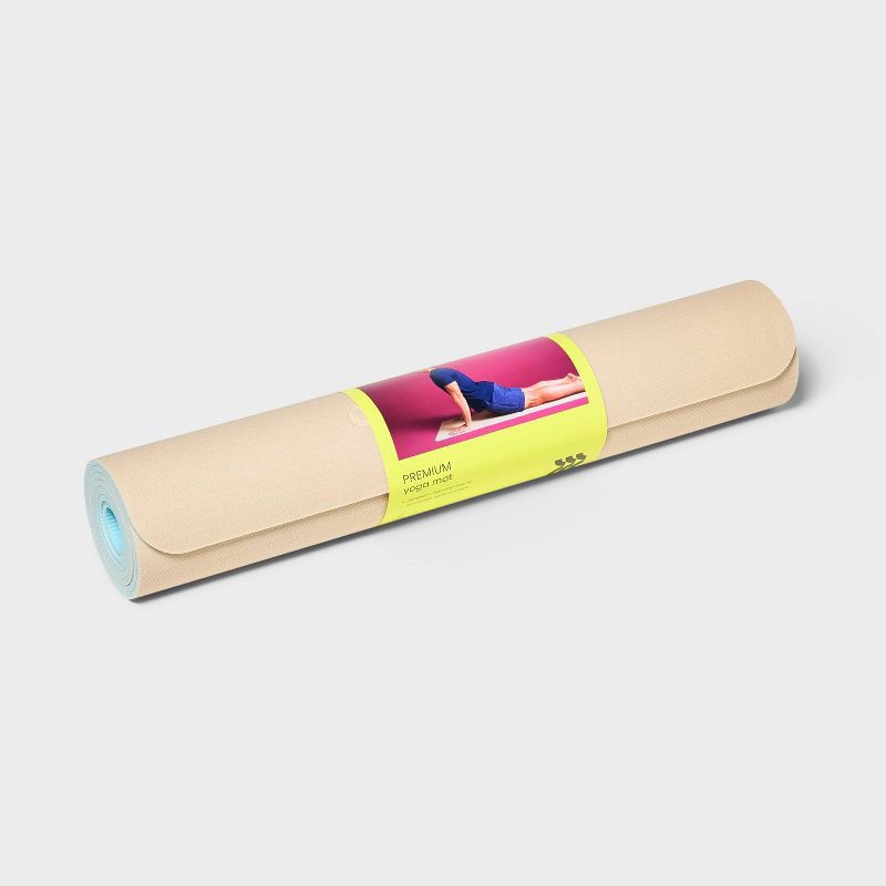 slide 3 of 3, Yoga Mat - Cream(5mm) - All In Motion™, 1 ct