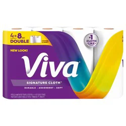 Viva Signature Cloth 1-Ply Choose-A-Sheet Towels Double Rolls 4 ea