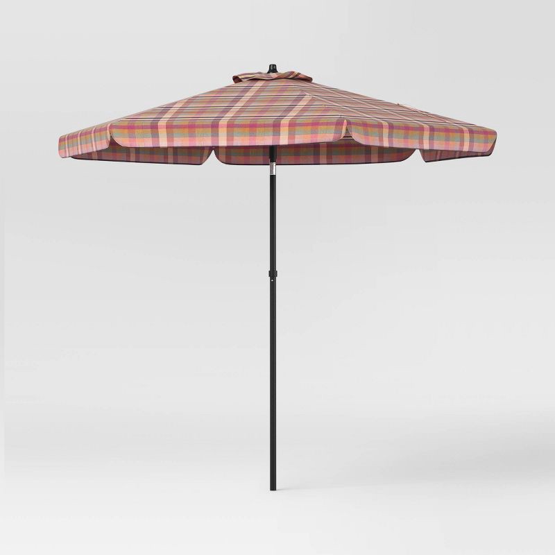 bright color patio umbrellas for sale Seasons Sentry 10' Square Solar LED Cantilever Umbrella