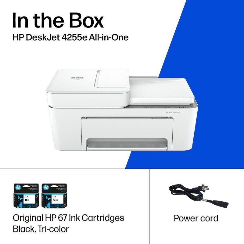 slide 9 of 18, HP Inc. HP DeskJet 4255e Wireless All-in-One Color Printer Scanner Copier with 3 Months Free Instant Ink (588S6A), 1 ct