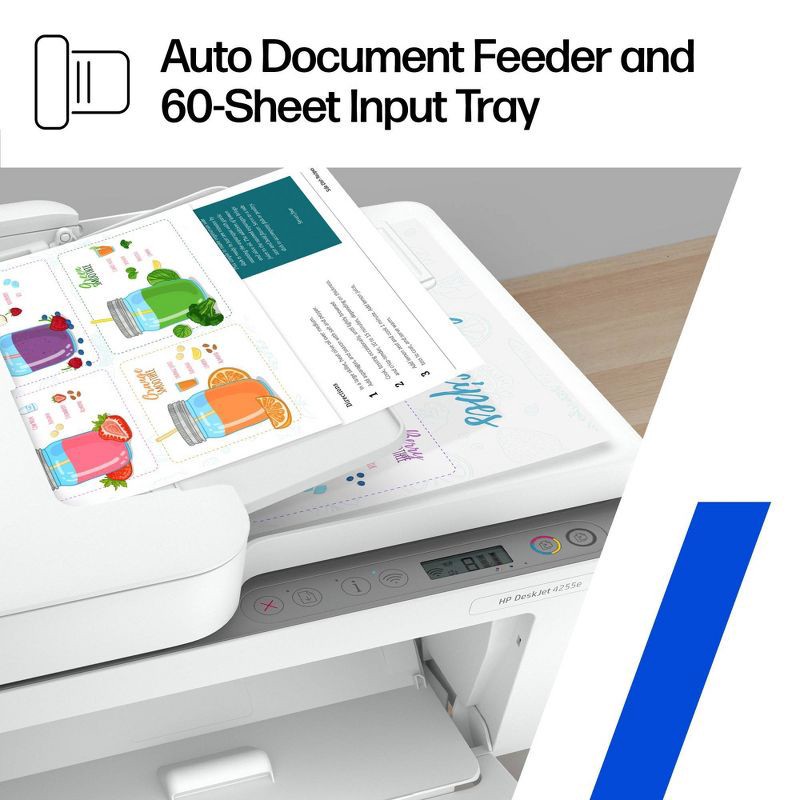 slide 11 of 18, HP Inc. HP DeskJet 4255e Wireless All-in-One Color Printer Scanner Copier with 3 Months Free Instant Ink (588S6A), 1 ct