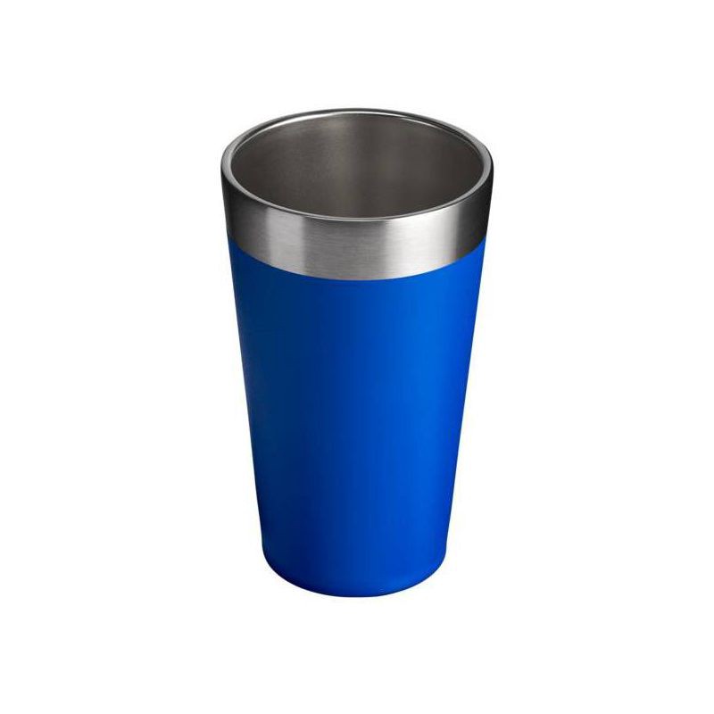 slide 2 of 3, Stanley 16 oz Adventure Stainless Steel Everyday Stacking Pint Admiral Blue: Dishwasher-Safe Drinkware for Hot & Cold Beverages, 16 oz