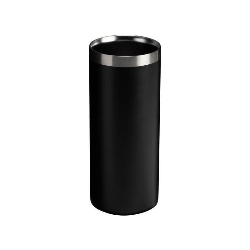 slide 2 of 3, Stanley 10 oz Slim Stainless Steel All-Occasions Can Chiller Jet Black: Beverage Cozy, 6" Height, 2.5" Width, 10 oz