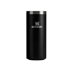 Stanley 10 oz Slim Stainless Steel All-Occasions Can Chiller Jet Black: Beverage Cozy, 6" Height, 2.5" Width