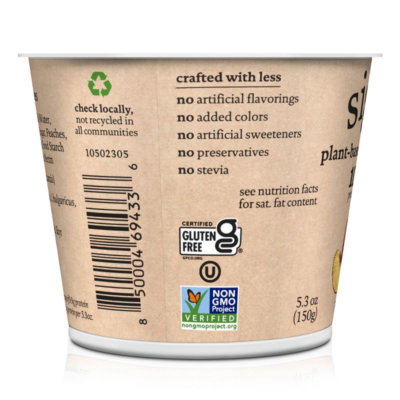 slide 8 of 8, Siggi's Plant-Based Coconut Blend Yogurt Peach - 5.3oz, 5.3 oz