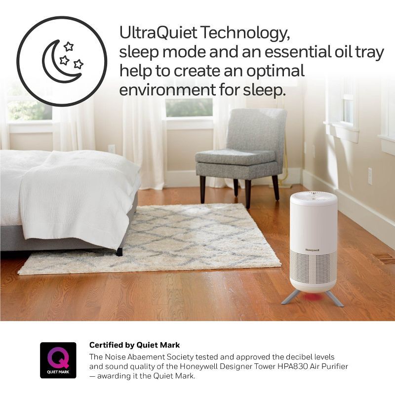 slide 6 of 15, Honeywell Designer Series HEPA Tower White HPA830W, 1 ct