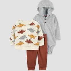 Carter's Just One You® Baby Boys' Dino Top & Bottom Set - Brown 3M