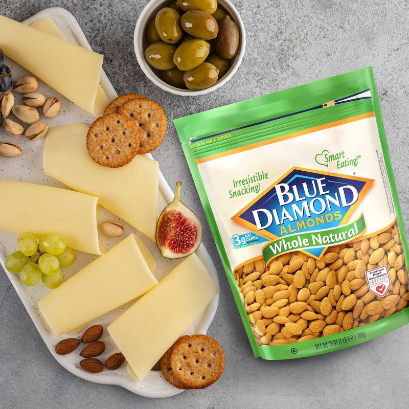 slide 4 of 7, Blue Diamond Almonds Blue Diamond Natural Almonds - 25oz, 25 oz