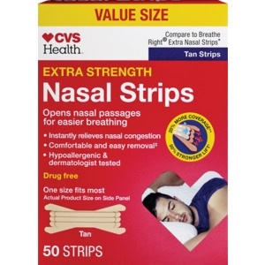 slide 1 of 1, CVS Health Extra Strength Nasal Strips, 50 ct