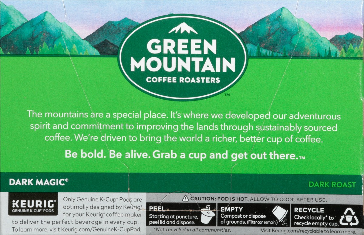 slide 5 of 12, Green Mountain Coffee Roasters Dark Magic Keurig Single-Serve K-Cup Pods, Dark Roast Coffee, 12 Count, 12 ct