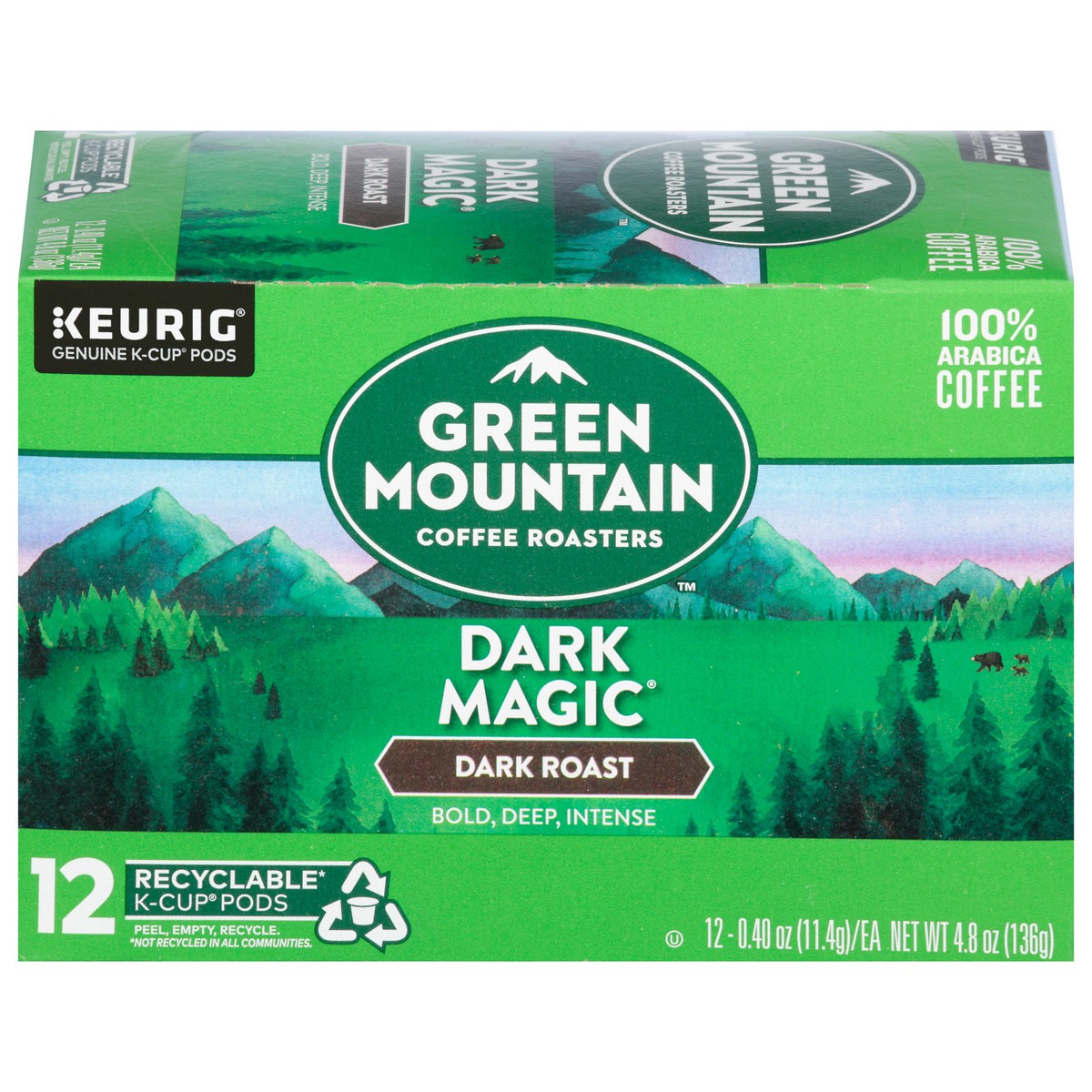 slide 1 of 12, Green Mountain Coffee Roasters Dark Magic Keurig Single-Serve K-Cup Pods, Dark Roast Coffee, 12 Count, 12 ct