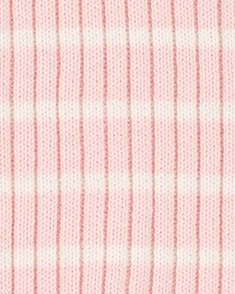 slide 2 of 2, Oshkosh Baby Striped Ribbed Sweater Knit Top Pink 9M, 1 ct
