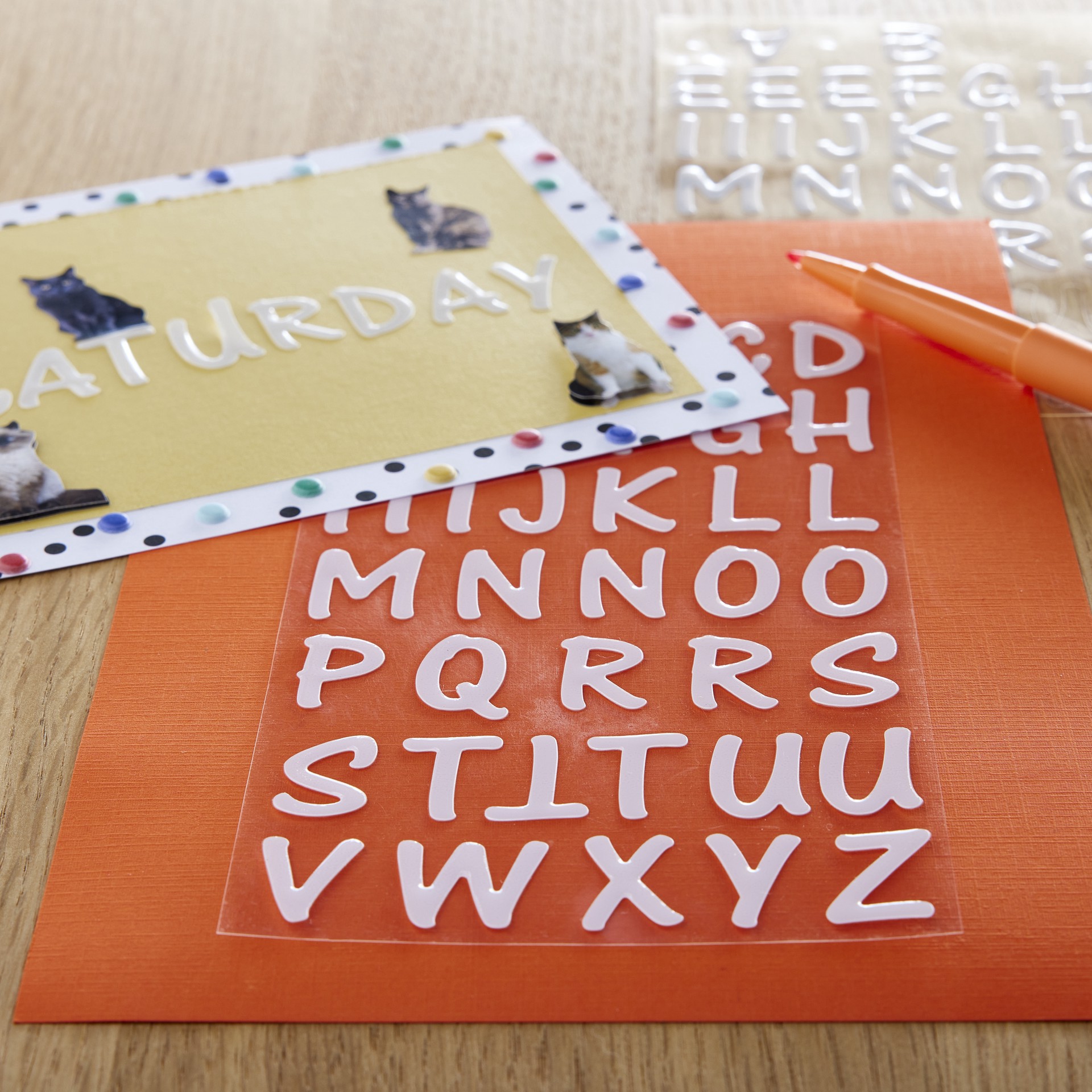 slide 2 of 3, White Epoxy Alphabet Stickers By Recollections, 1.125 in