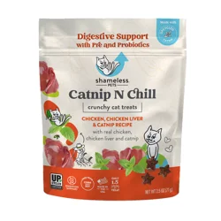 Shameless Pets, Catnip N Chill Cat Treats, Chicken and Chicken Liver, 2.5 oz
