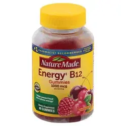 Nature Made Energy B12 1000 mcg, Dietary Supplement for Energy Metabolism Support, 80 Gummies, 40 Day Supply