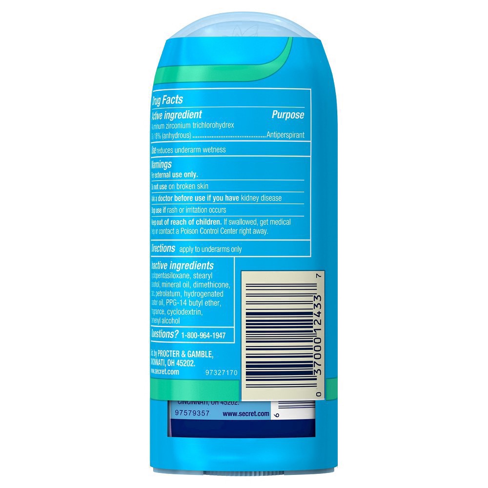 slide 83 of 89, Secret Invisible Solid Antiperspirant and Deodorant, Shower Fresh, Twin Pack, 2.6 oz each, 2 ct