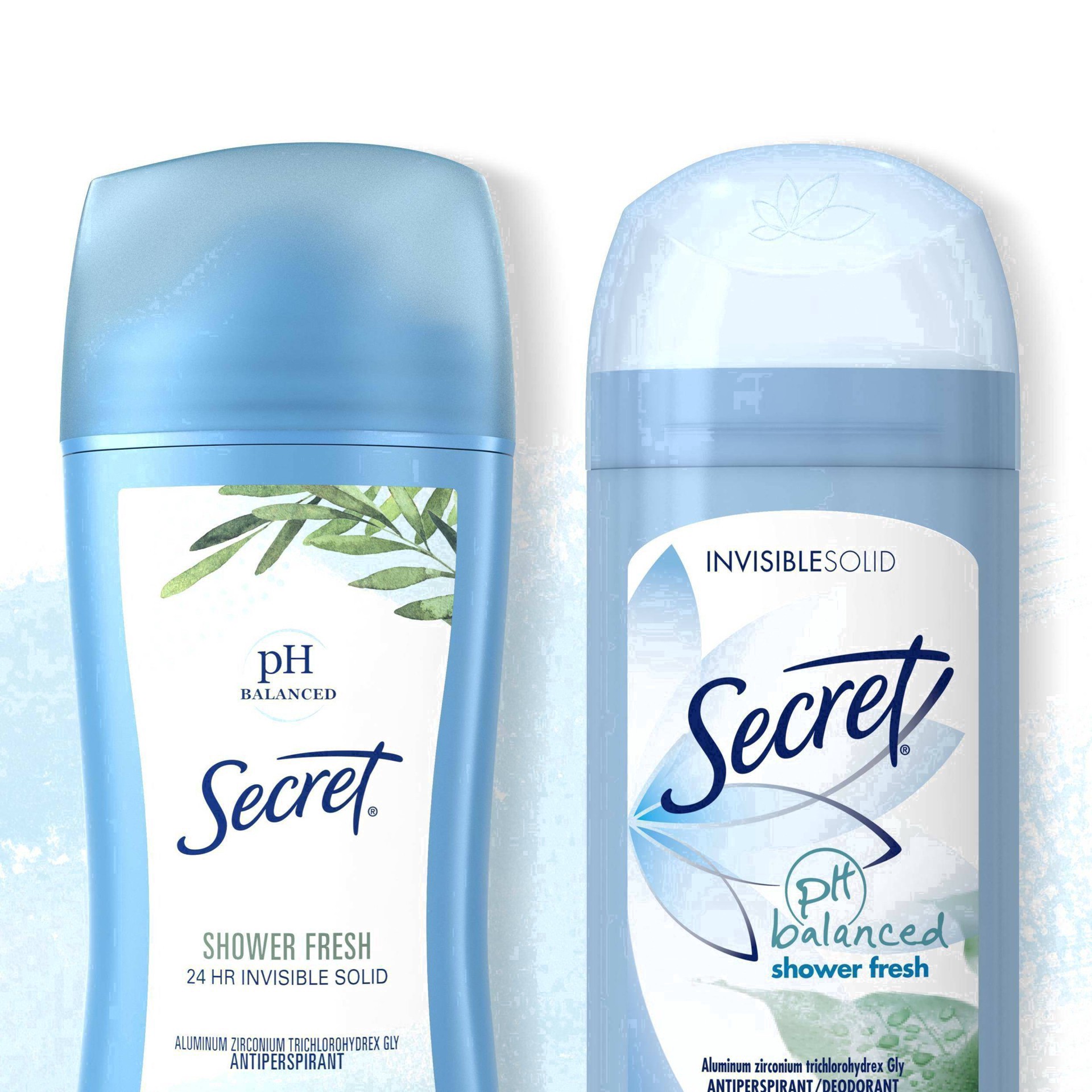 slide 32 of 89, Secret Invisible Solid Antiperspirant and Deodorant, Shower Fresh, Twin Pack, 2.6 oz each, 2 ct