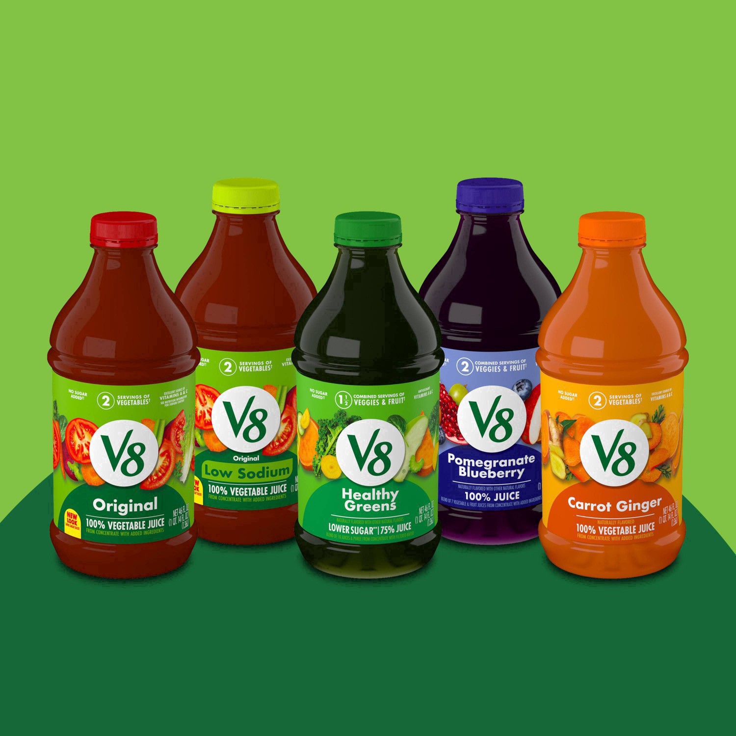 slide 93 of 106, V8 Original 100% Vegetable Juice, 64 fl oz Bottle, 64 oz