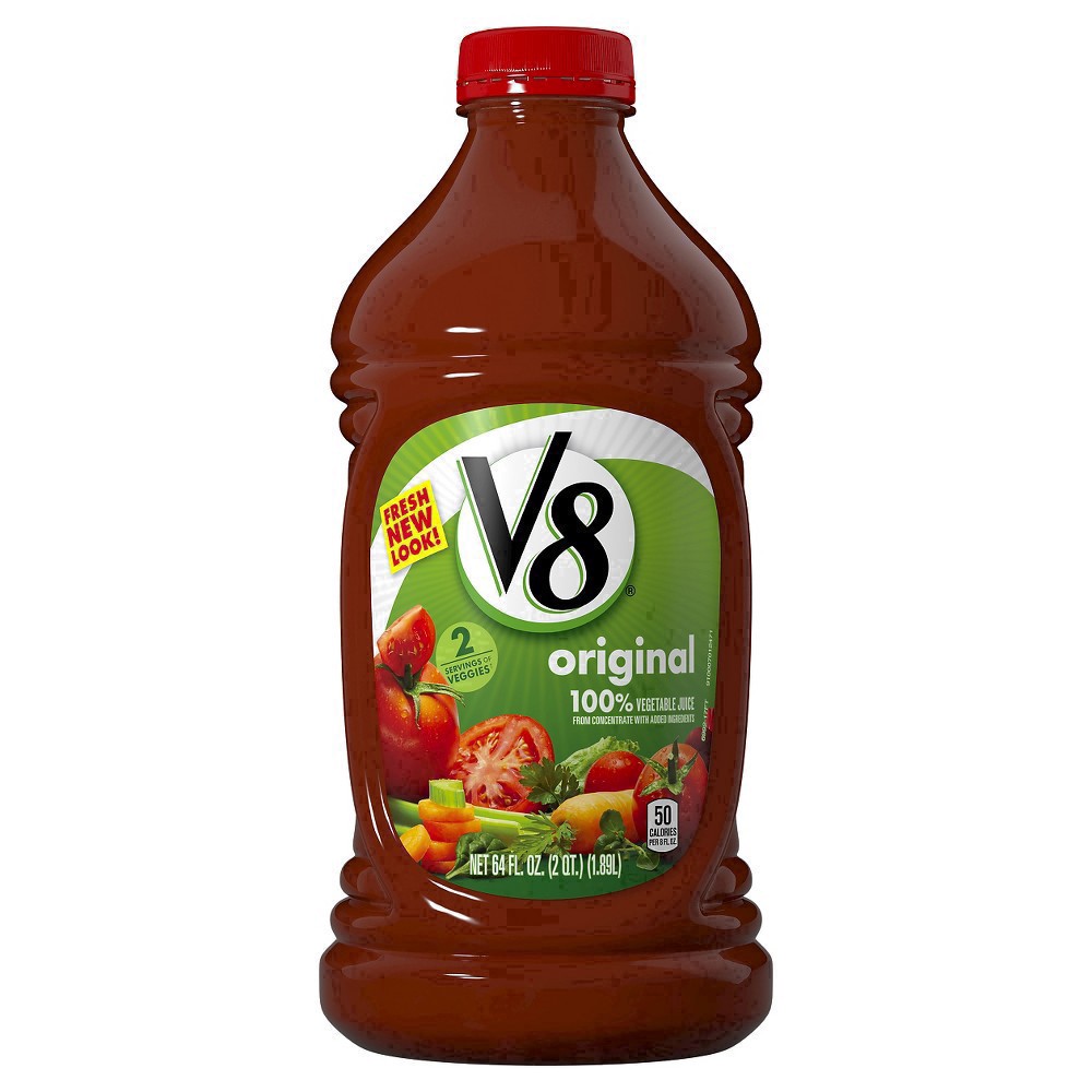 slide 91 of 106, V8 Original 100% Vegetable Juice, 64 fl oz Bottle, 64 oz
