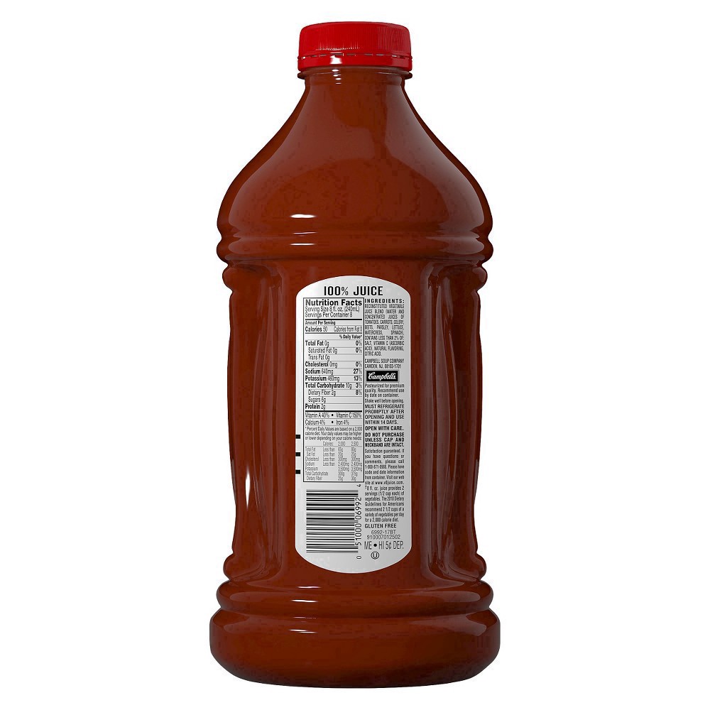 slide 34 of 106, V8 Original 100% Vegetable Juice, 64 fl oz Bottle, 64 oz