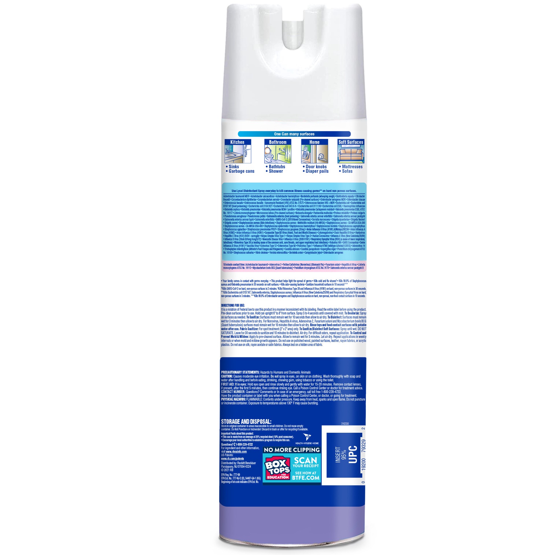 slide 2 of 3, Lysol Disinfectant Spray, Sanitizing and Antibacterial Spray, For Disinfecting and Deodorizing, Early Morning Breeze, 19 fl oz, 19 oz