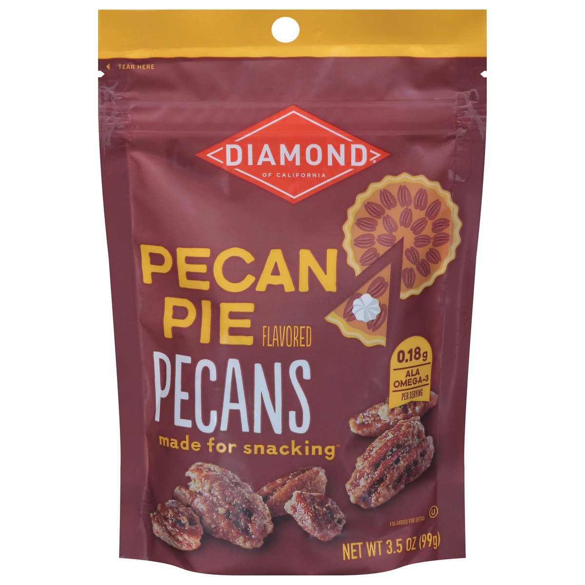 slide 2 of 14, Diamond of California Pecan Pie Flavored Pecans 3.5 oz, 3.5 oz