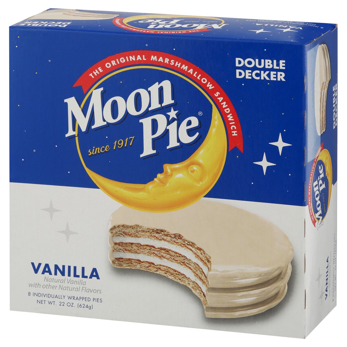 slide 3 of 9, Moon Pie Double Decker Vanilla Pies 8 ea, 8 ct