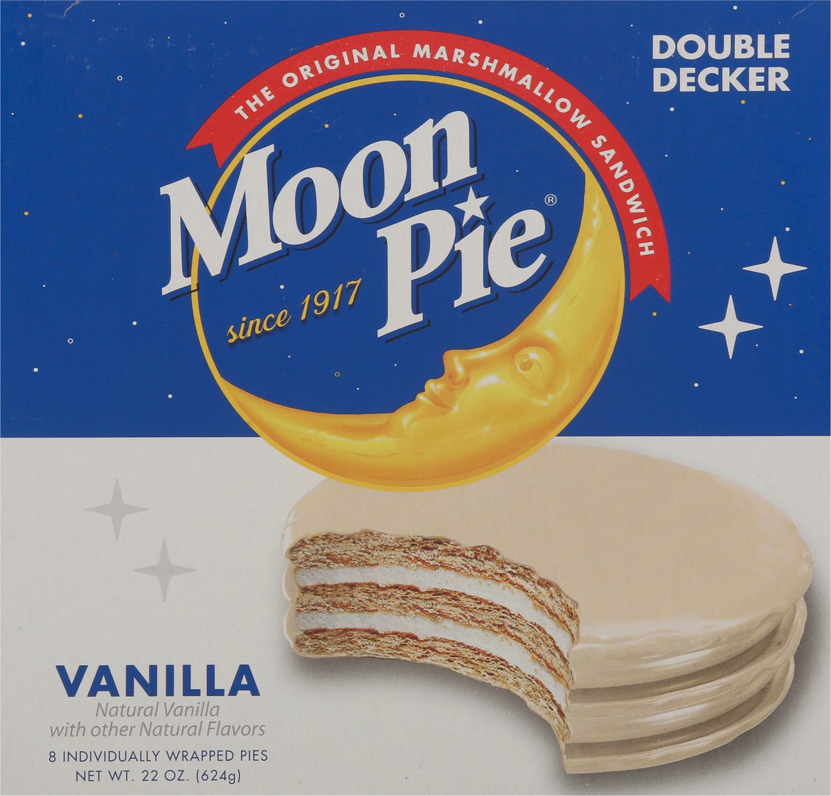 slide 6 of 9, Moon Pie Double Decker Vanilla Pies 8 ea, 8 ct