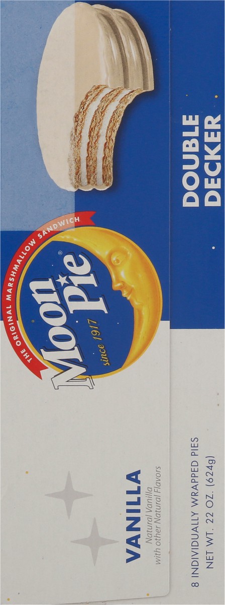 slide 9 of 9, Moon Pie Double Decker Vanilla Pies 8 ea, 8 ct