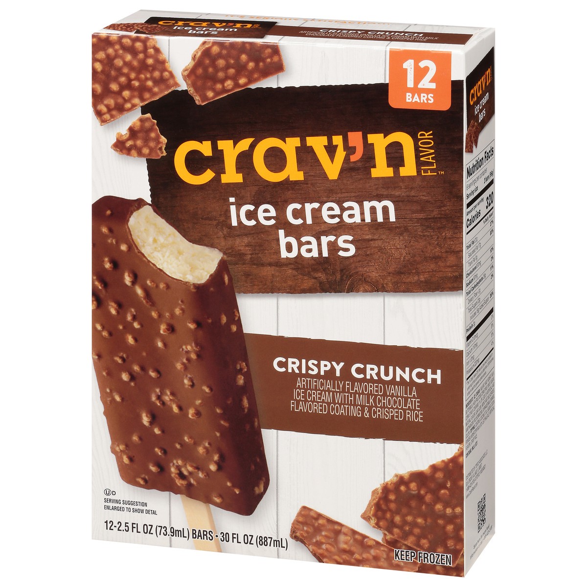 slide 6 of 9, Crav'n Flavor Crispy Crunch Ice Cream Bars 12 ea, 12 ct