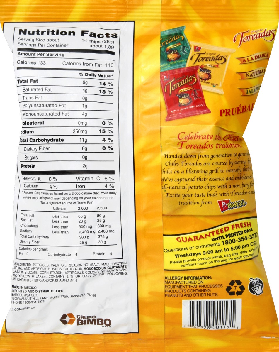 slide 2 of 6, Barcel Potato Chips 1.86 oz, 1.86 oz