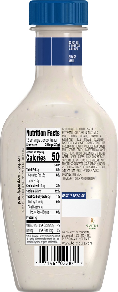 slide 5 of 5, Bolthouse Farms Chunky Blue Cheese Yogurt Dressing & Dip 12 fl oz, 12 fl oz