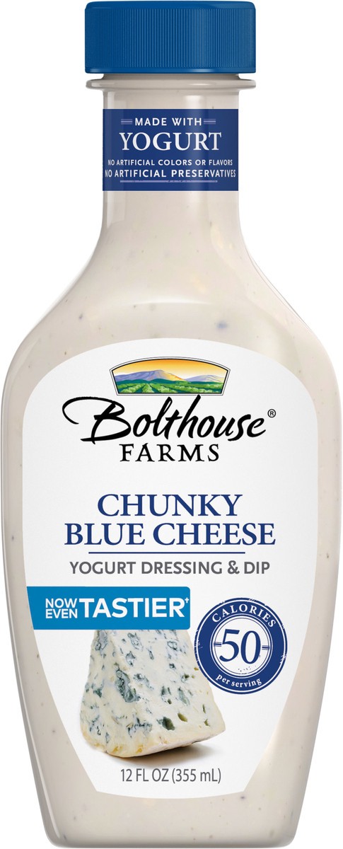 slide 3 of 5, Bolthouse Farms Chunky Blue Cheese Yogurt Dressing & Dip 12 fl oz, 12 fl oz