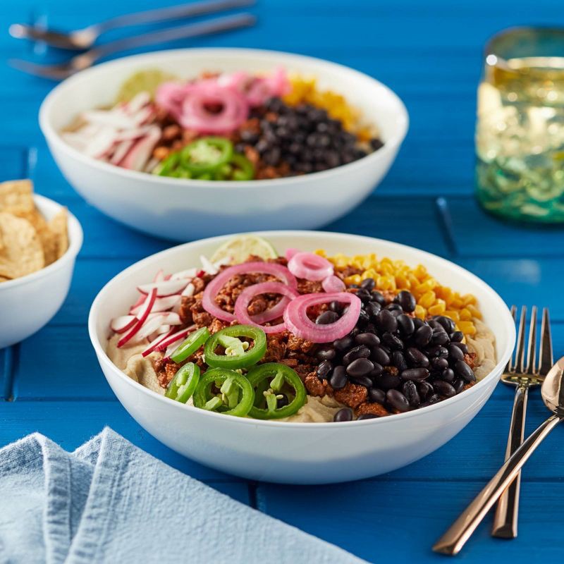 slide 7 of 8, Corelle 46oz Vitrelle Pasta Bowl White: Round Solid Vitrelle, 8.5" Diameter, Dishwasher-Safe, Dining Tableware for All Ages, 46 oz