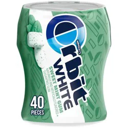 Orbit White Sweet Mint Sugar Free Chewing Gum - 40ct Bottle