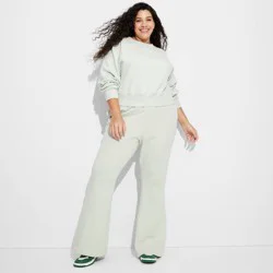 Women's High-Rise Flare Sweatpants - Wild Fable™ Sage Green XXL