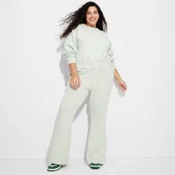 Women's High-Rise Flare Sweatpants - Wild Fable™ Sage Green XXL