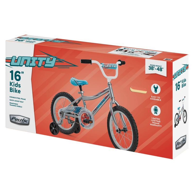 slide 6 of 12, Pacific Unisex Unity 16" Kids' Bike - Silver, 1 ct