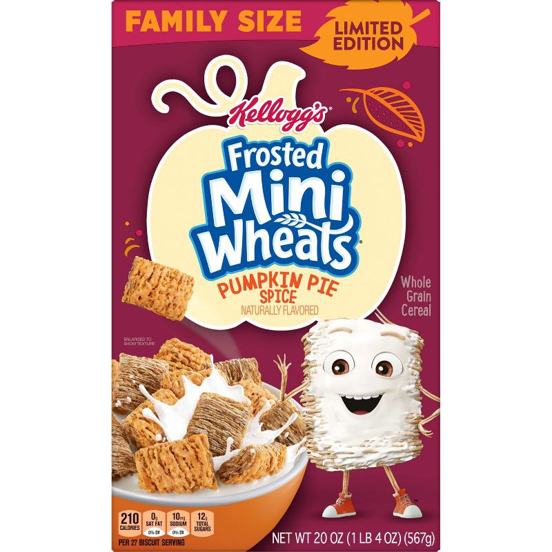 slide 7 of 11, Kellogg's Frosted Mini-Wheats Pumpkin Spice Breakfast Cereal - 20oz, 20 oz