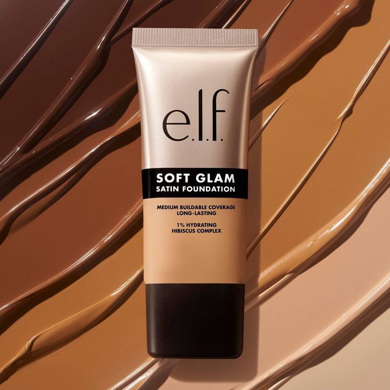 slide 10 of 12, e.l.f. Soft Glam Satin Foundation - 45 Tan Warm - 1 fl oz, 1 fl oz