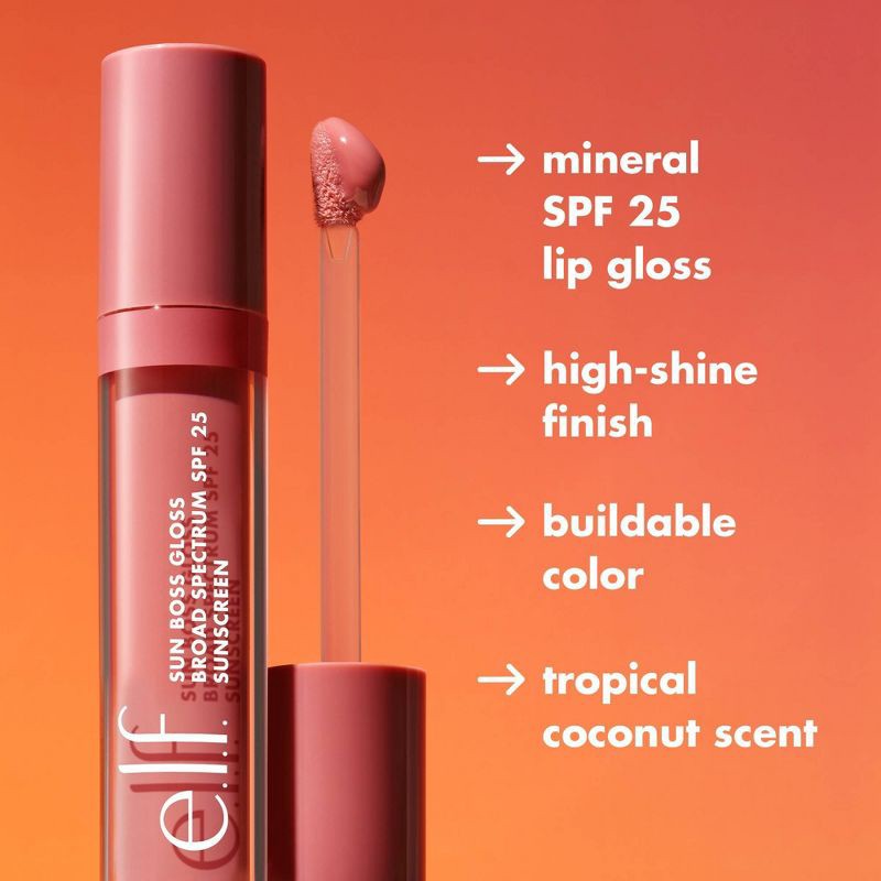 slide 6 of 13, e.l.f. Sun Boss Gloss Sunscreen - Blush Much? - SPF 25 - 0.13 fl oz, 25 x 0.13 fl oz