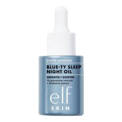 e.l.f. SKIN Youth Boosting Blue-ty Sleep Night Oil Facial Treatment - 1 fl oz: Retinoids, Vegan, Paraben-Free, For Normal Skin