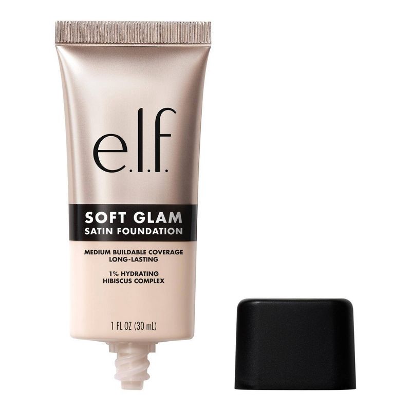 slide 1 of 12, e.l.f. Soft Glam Satin Foundation - 10 Fair Cool - 1 fl oz, 1 fl oz