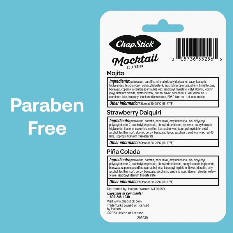 slide 5 of 5, Chapstick Lip Balm - Mocktail Collection - 0.15oz/3ct, 0.15 oz, 3 ct