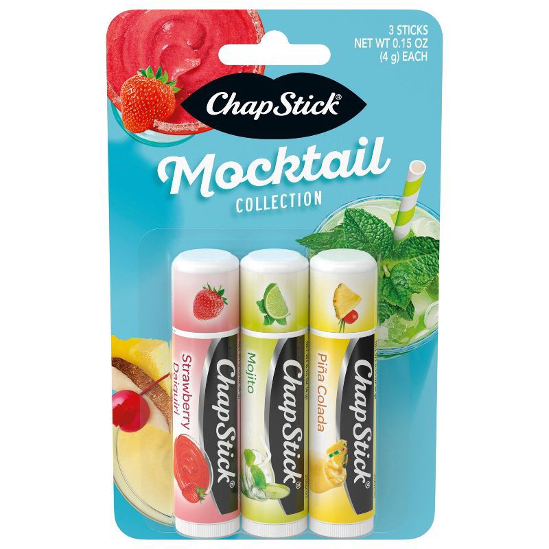 slide 1 of 5, Chapstick Lip Balm - Mocktail Collection - 0.15oz/3ct, 0.15 oz, 3 ct