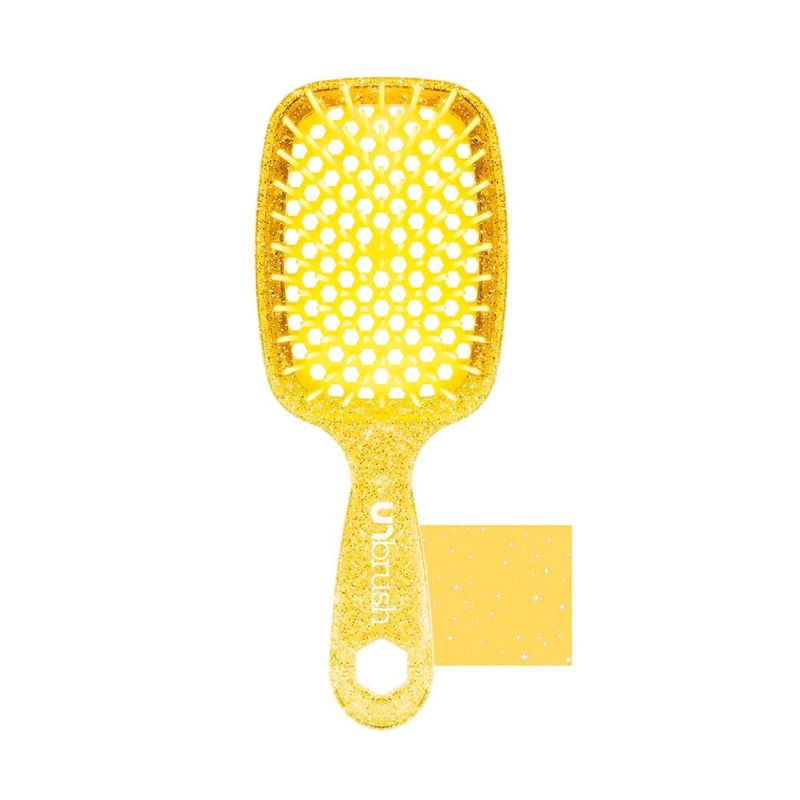 slide 1 of 5, UNbrush Detangler Hair Brush - Glitter Amber, 1 ct