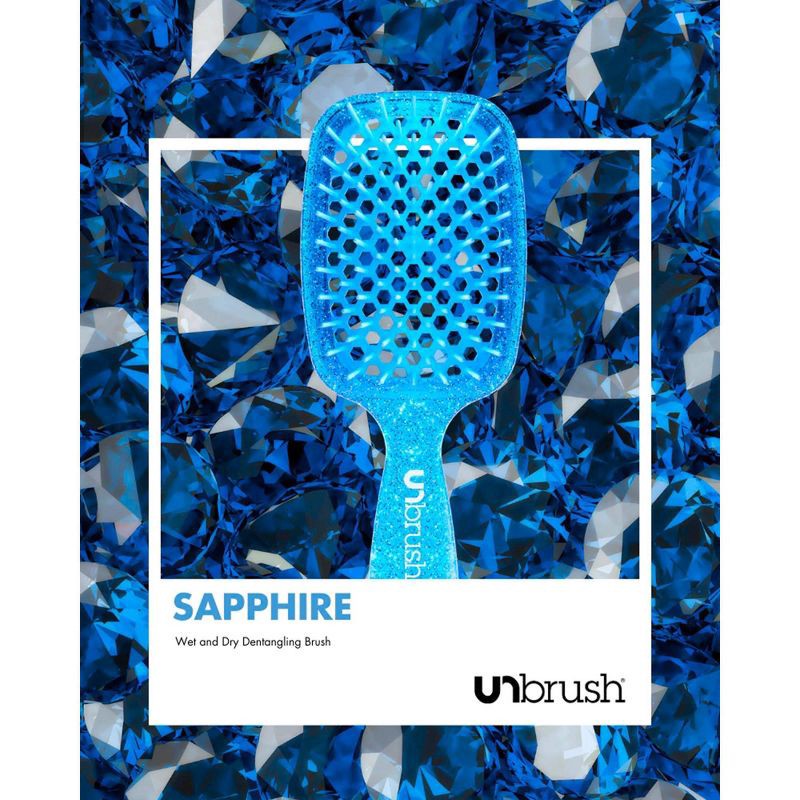 slide 4 of 5, UNbrush Detangler Hair Brush - Glitter Sapphire, 1 ct